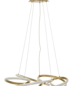 Lampe de plafond Glovy or satiné à LED intégrée