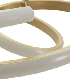 Lampe de plafond Glovy or satiné à LED intégrée