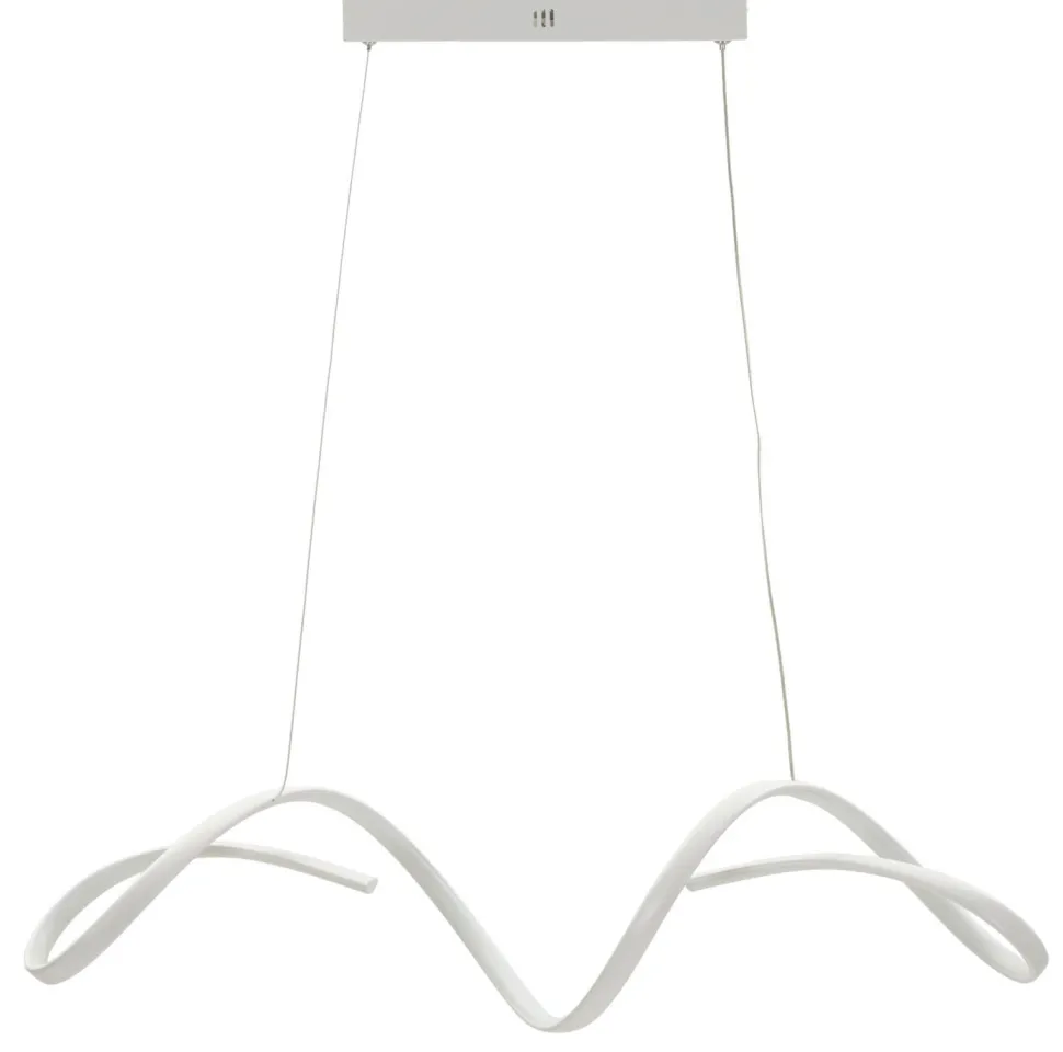 Lampe de plafond LED ondulée Uter Blanche