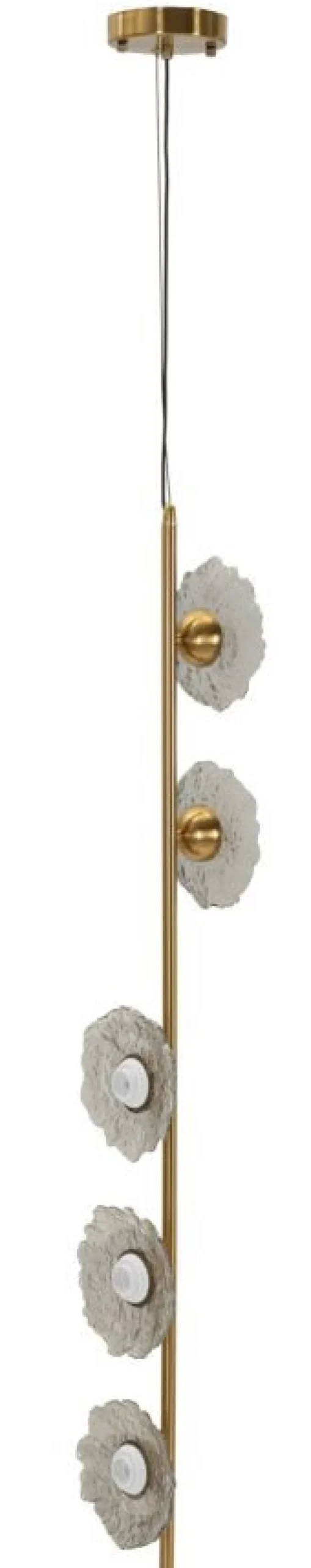 Lampe de plafond vertical Emily Verre Gris doré