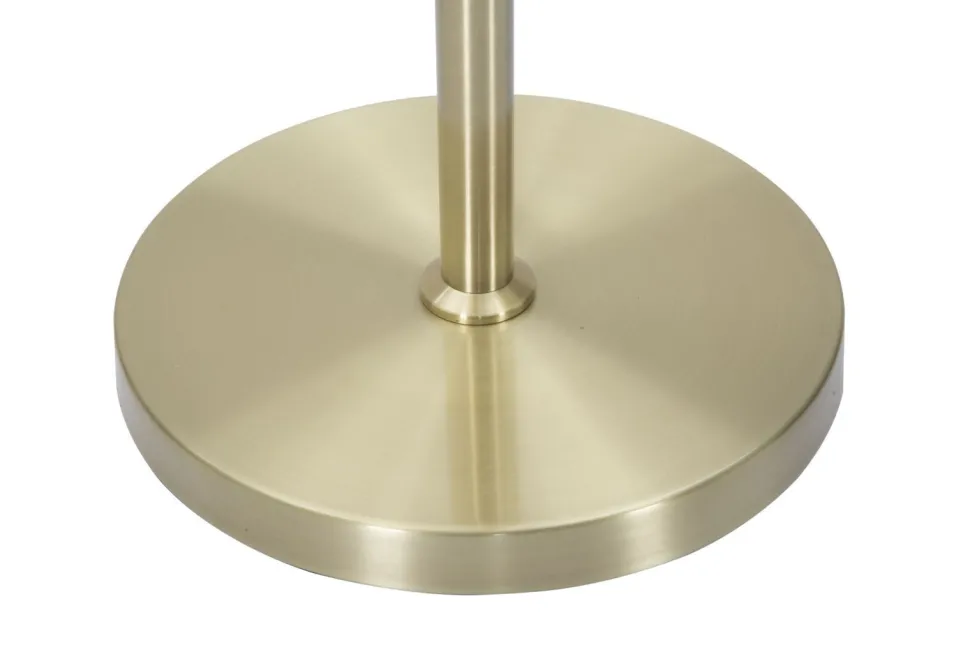 Lampe de sol à 3 lumières Glamy métal doré sphères en verre blanc