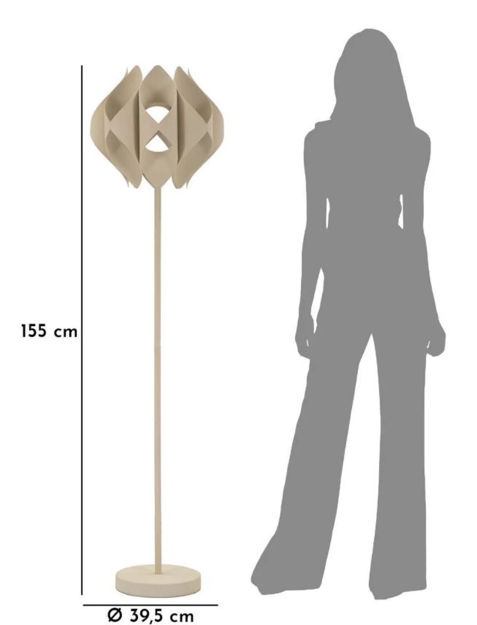 Lampe de sol design Espace Sculpture Beige