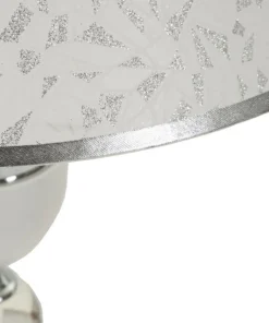 Lampe de sol Kody Métal Argent et Abat-jour Blanc