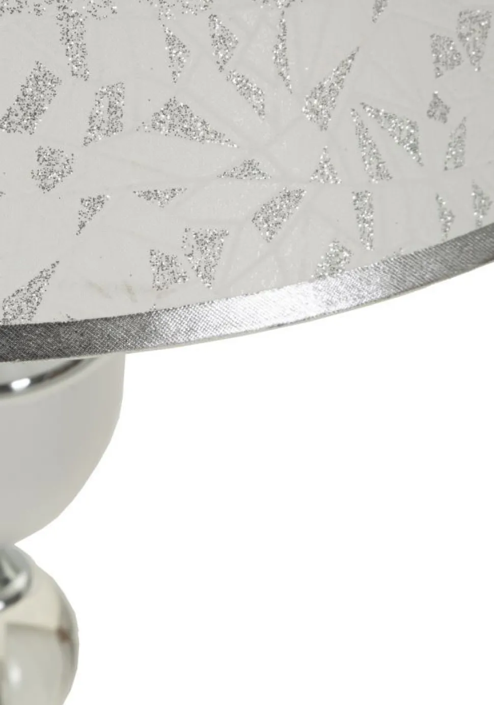 Lampe de sol Kody Métal Argent et Abat-jour Blanc