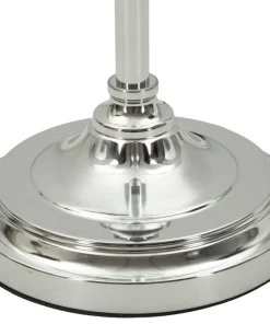 Lampe de sol Kody Métal Argent et Abat-jour Blanc