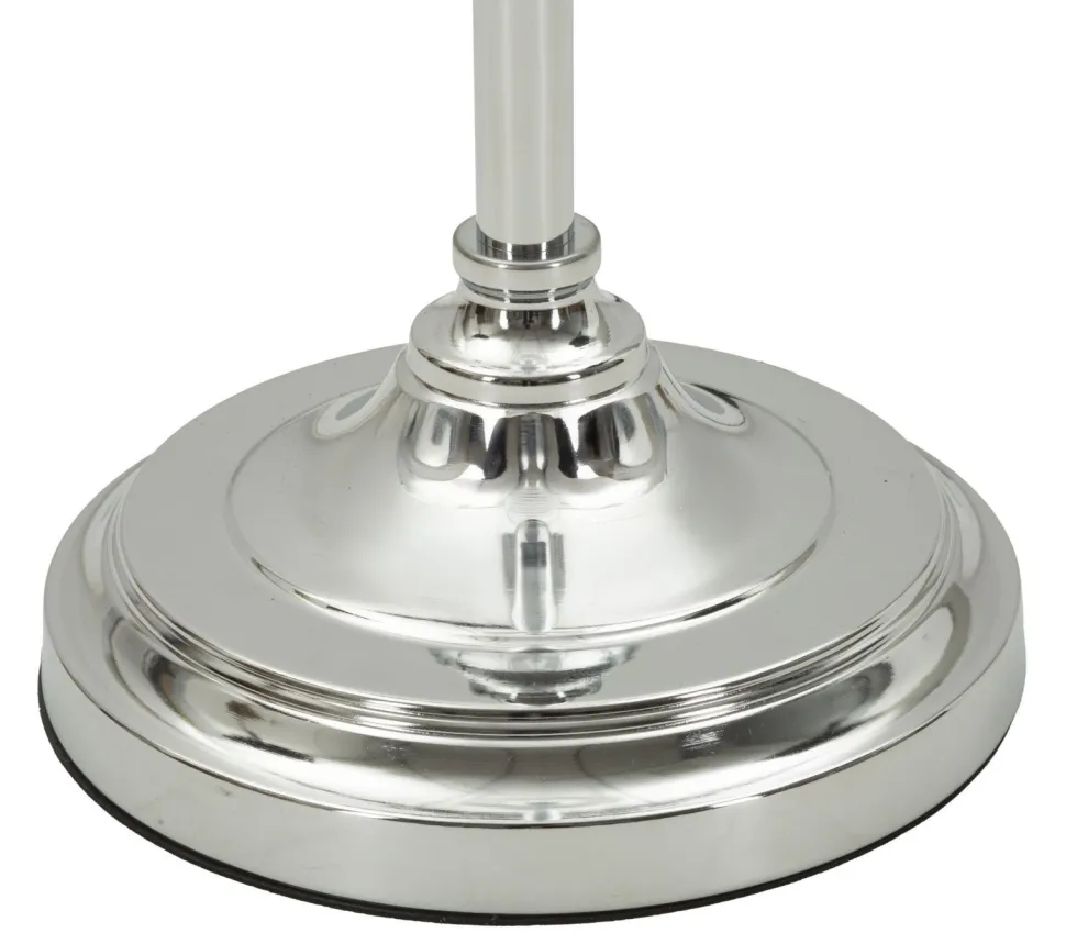 Lampe de sol Kody Métal Argent et Abat-jour Blanc