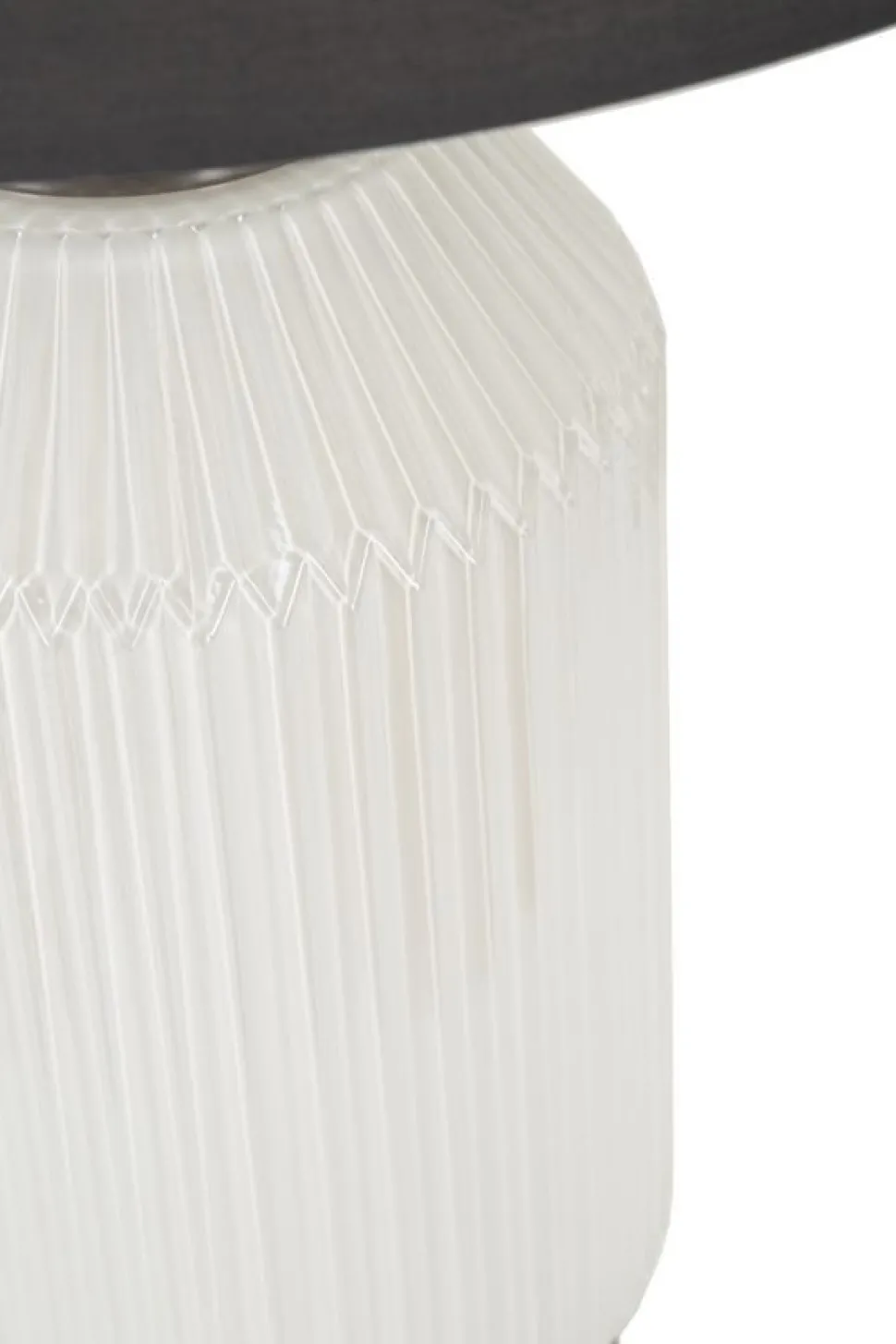 Lampe de table Brighty Verre Blanc abat-jour Velours Gris