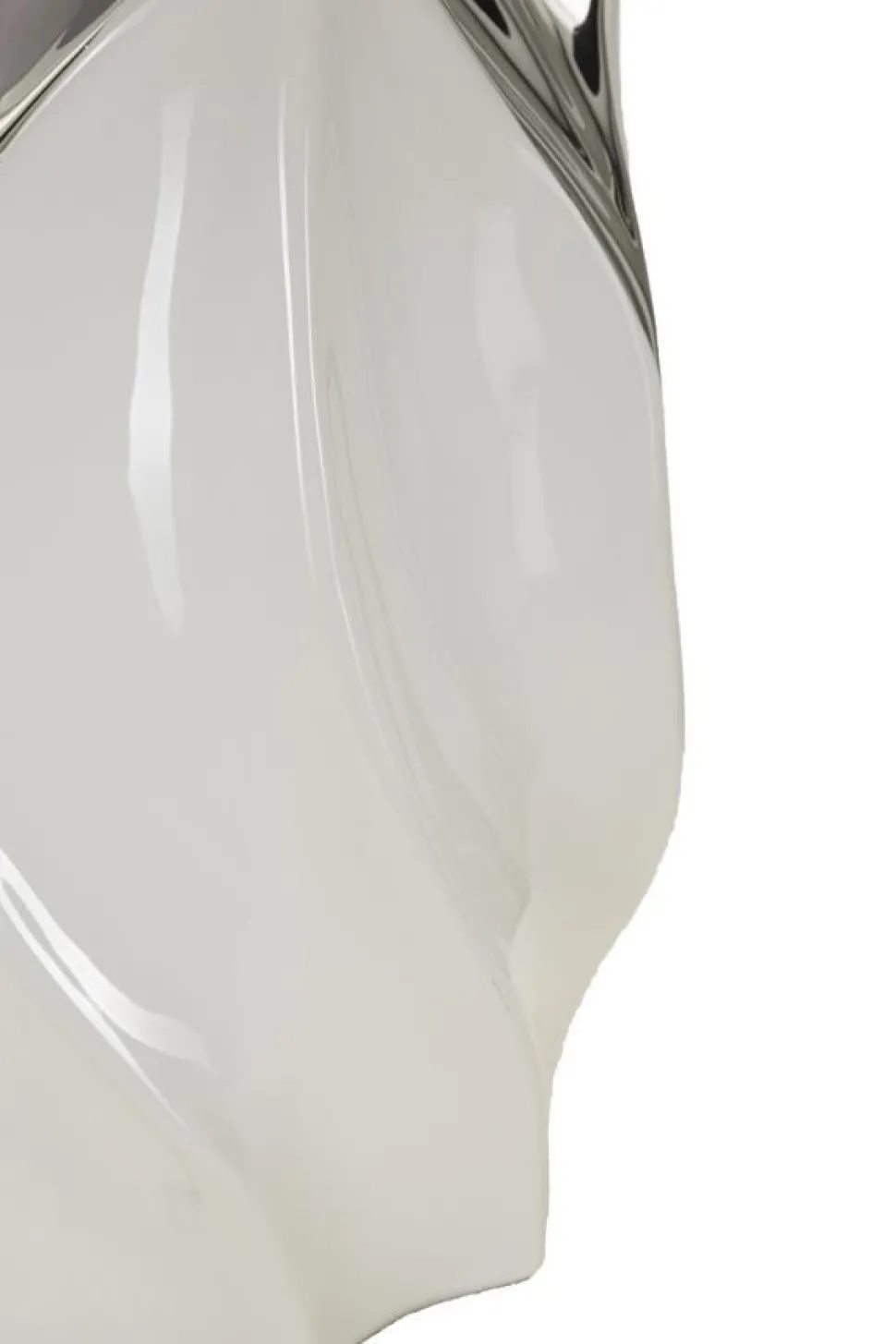 Lampe de table céramique blanche et grise abat-jour tissu blanc