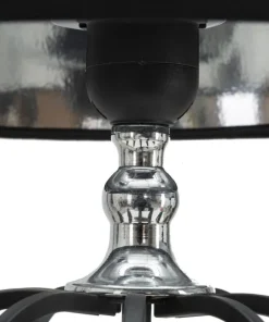 Lampe de table Darky Métal Noir abat-jour Tissu Noir décorations Métalliques Argentées