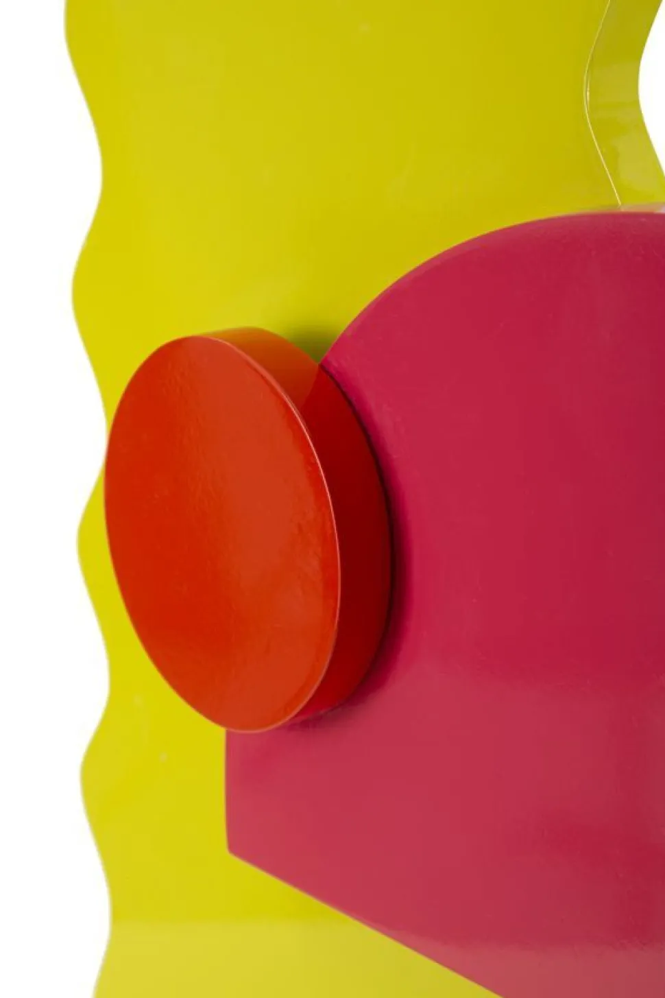 Lampe de table en M.D.F multicolore et abat-jour tissu Orange