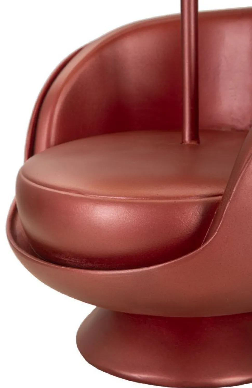 Lampe de table en résine rouge abat-jour tissu rouge