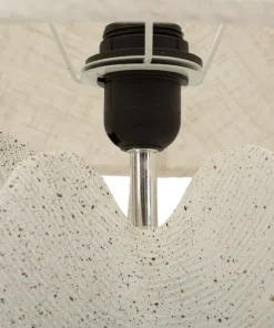 Lampe de table Ester Résine Ivoire Abat-jour Tissu Brut