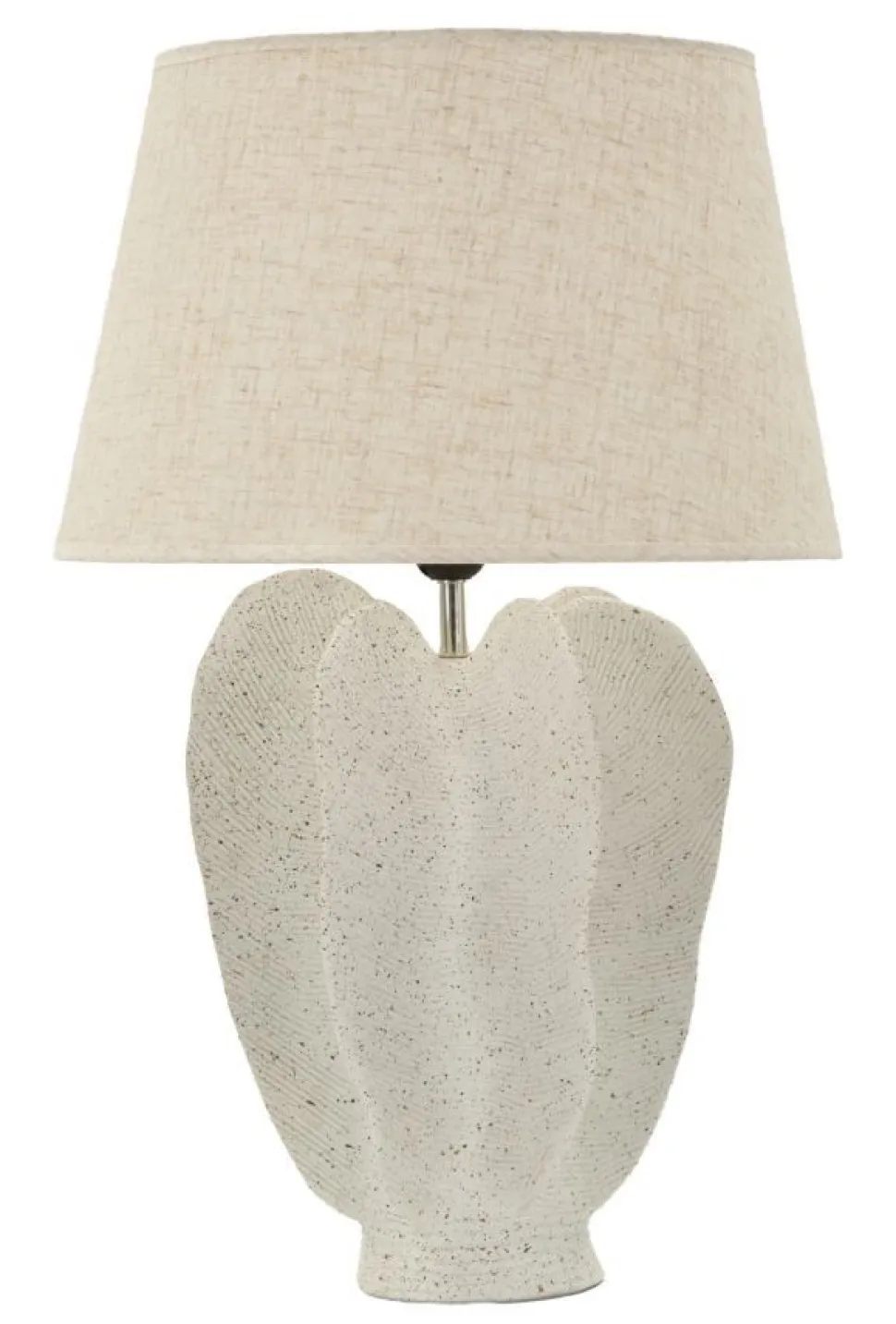 Lampe de table Ester Résine Ivoire Abat-jour Tissu Brut