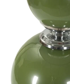 Lampe de table Eva Verre Vert abat-jour Velours Noir