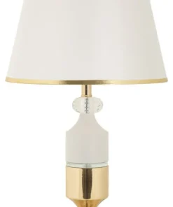 Lampe de table Gipsy Dorée et Blanche