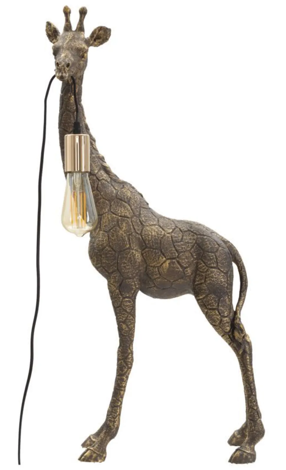 Lampe de table Girafe Résine Dorée