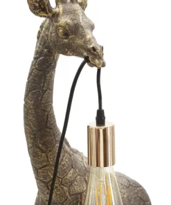 Lampe de table Girafe Résine Dorée