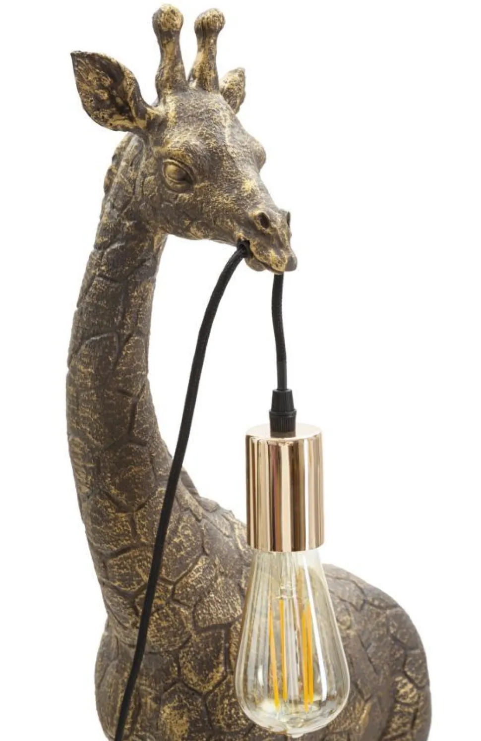 Lampe de table Girafe Résine Dorée