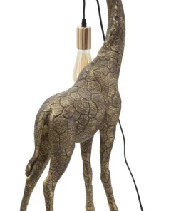Lampe de table Girafe Résine Dorée