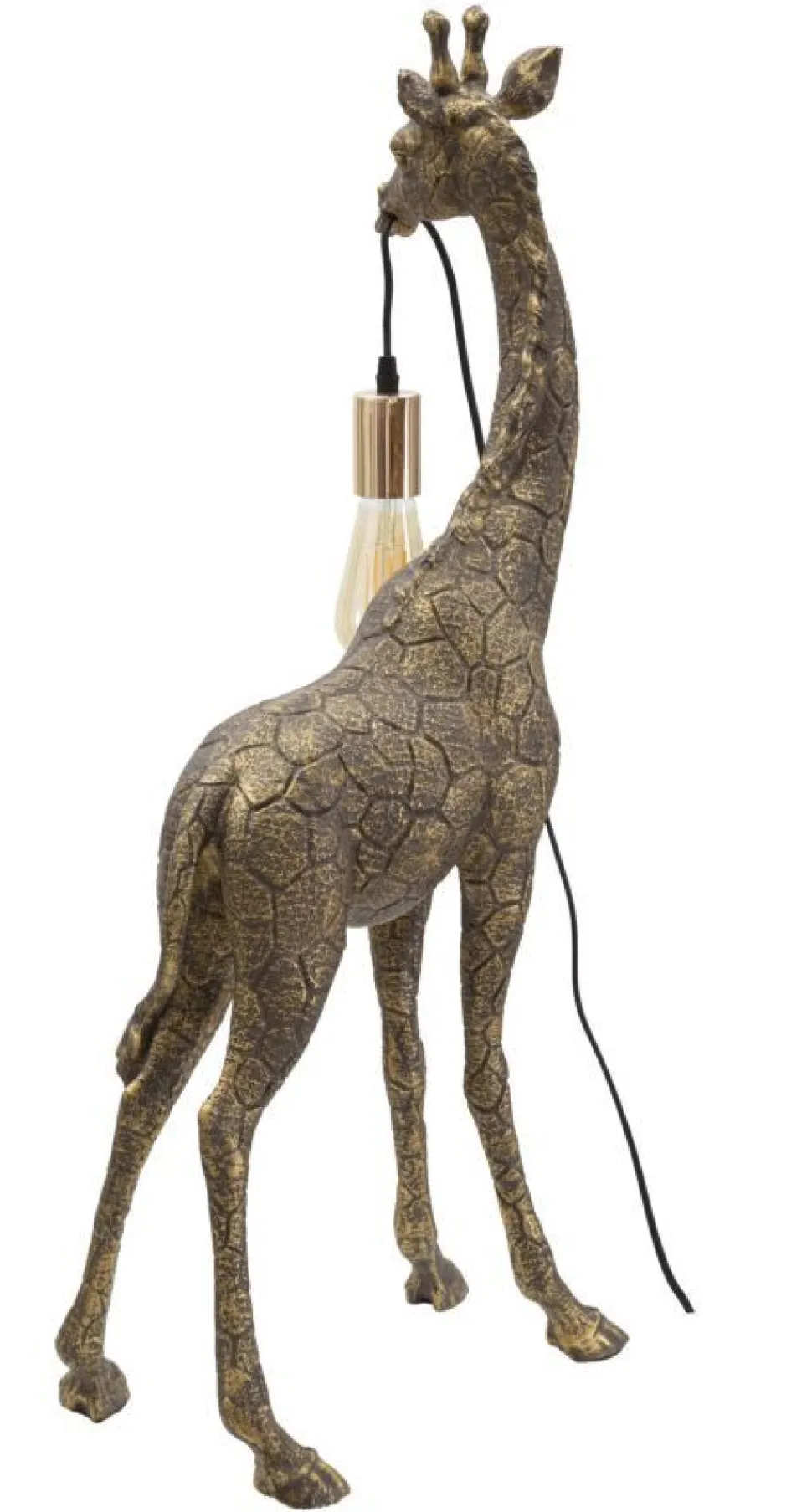 Lampe de table Girafe Résine Dorée