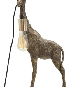 Lampe de table Girafe résine dorée