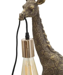 Lampe de table Girafe résine dorée