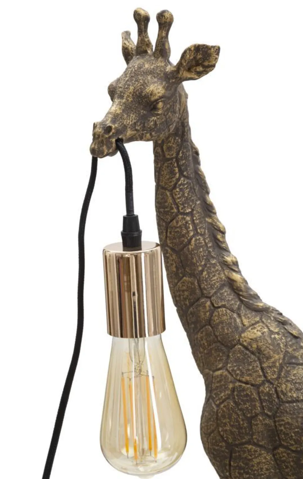 Lampe de table Girafe résine dorée