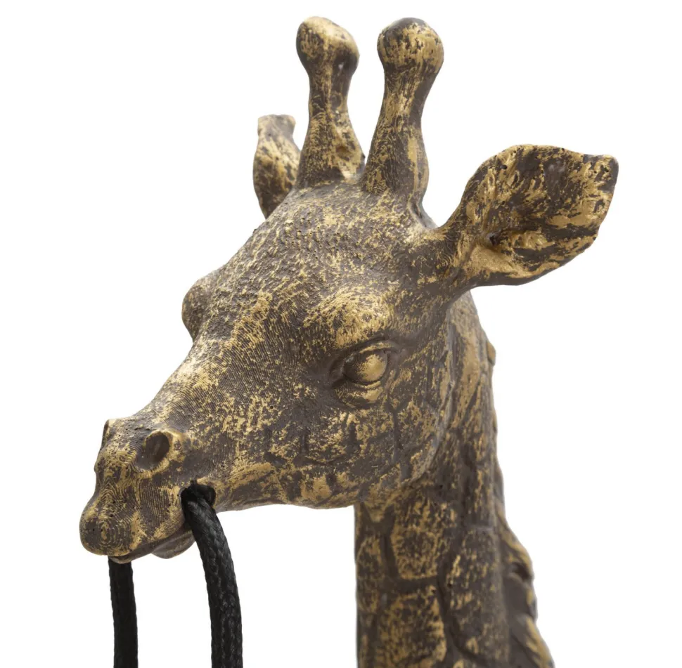 Lampe de table Girafe résine dorée