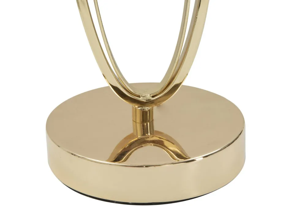 Lampe de table Glam Abat-jour Polyester Crème Piètement Fer Doré