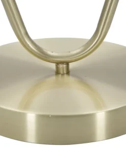 Lampe de table Glamy métal doré et verre blanc