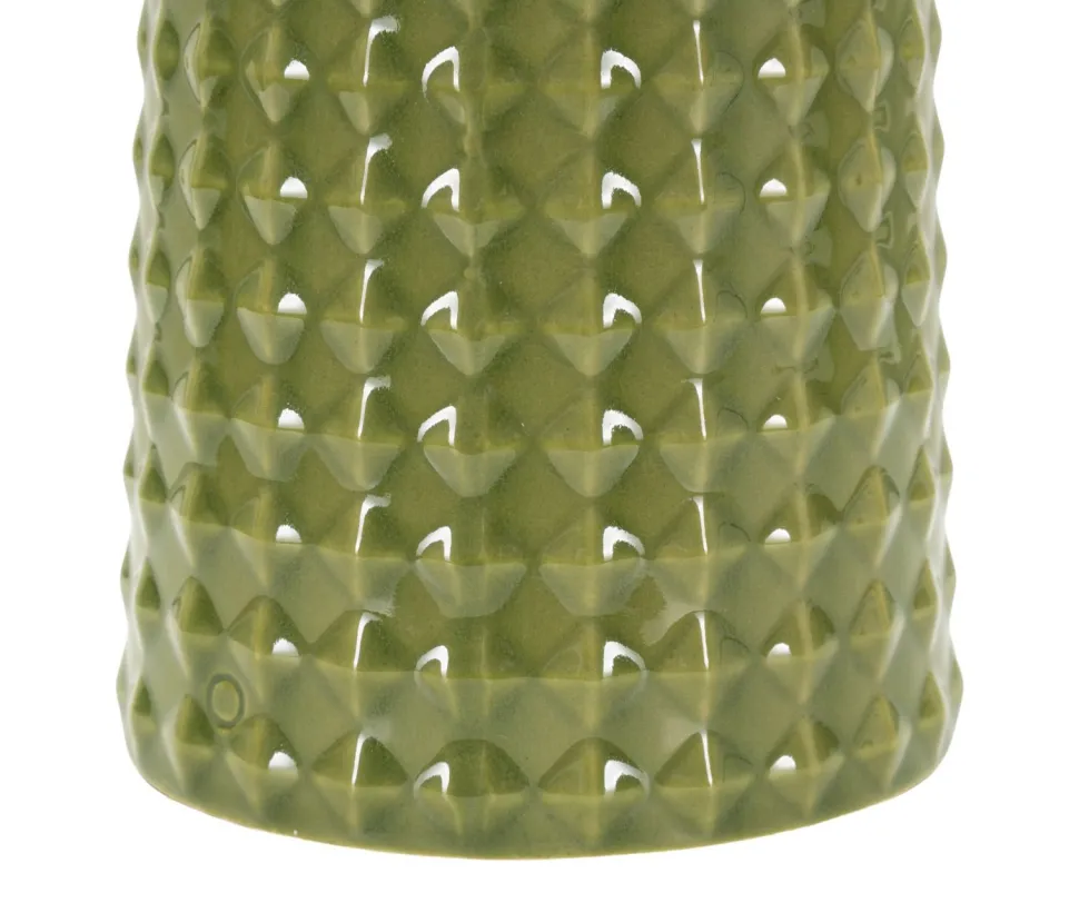 Lampe de table Gliss Céramique Vert Olive abat-jour clair