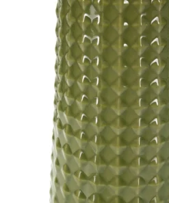 Lampe de table Gliss Céramique Vert Olive abat-jour clair