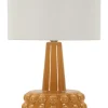 Lampe de table Gress Moutarde abat-jour Blanc