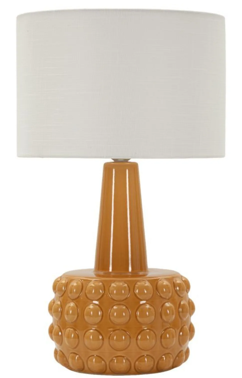 Lampe de table Gress Moutarde abat-jour Blanc
