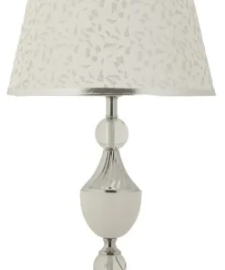 Lampe de table Kody finition brillante abat-jour brodé