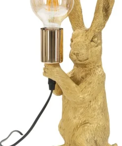 Lampe de table lapin doré