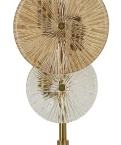 Lampe de table Osaka verre transparent et doré