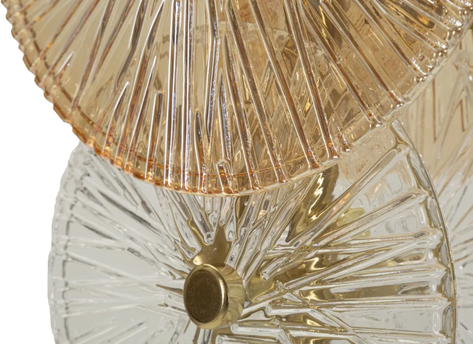 Lampe de table Osaka verre transparent et doré