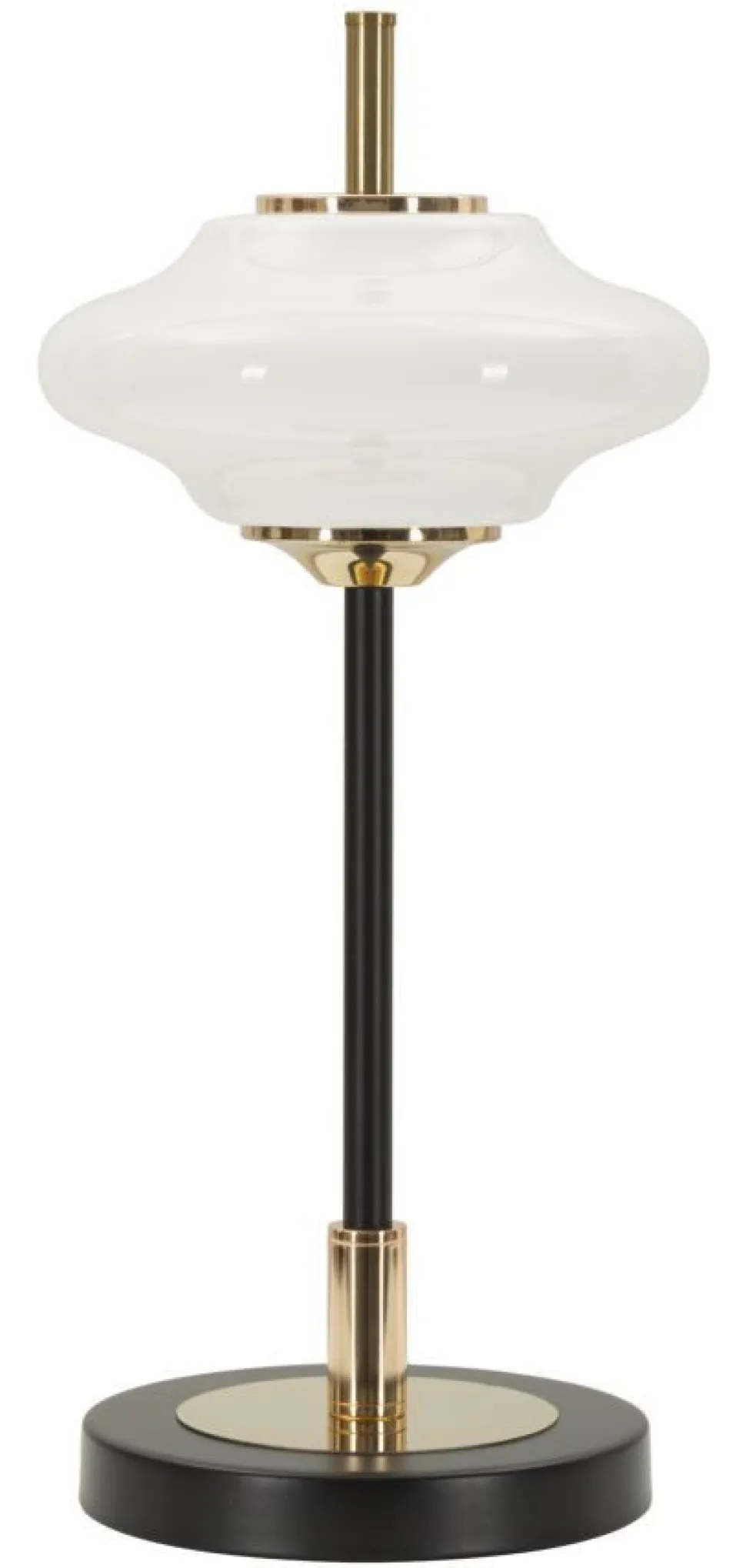 Lampe de table Vintage verre et métal Noir doré
