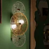 Lampe murale Osaka en verre transparent et verre doré