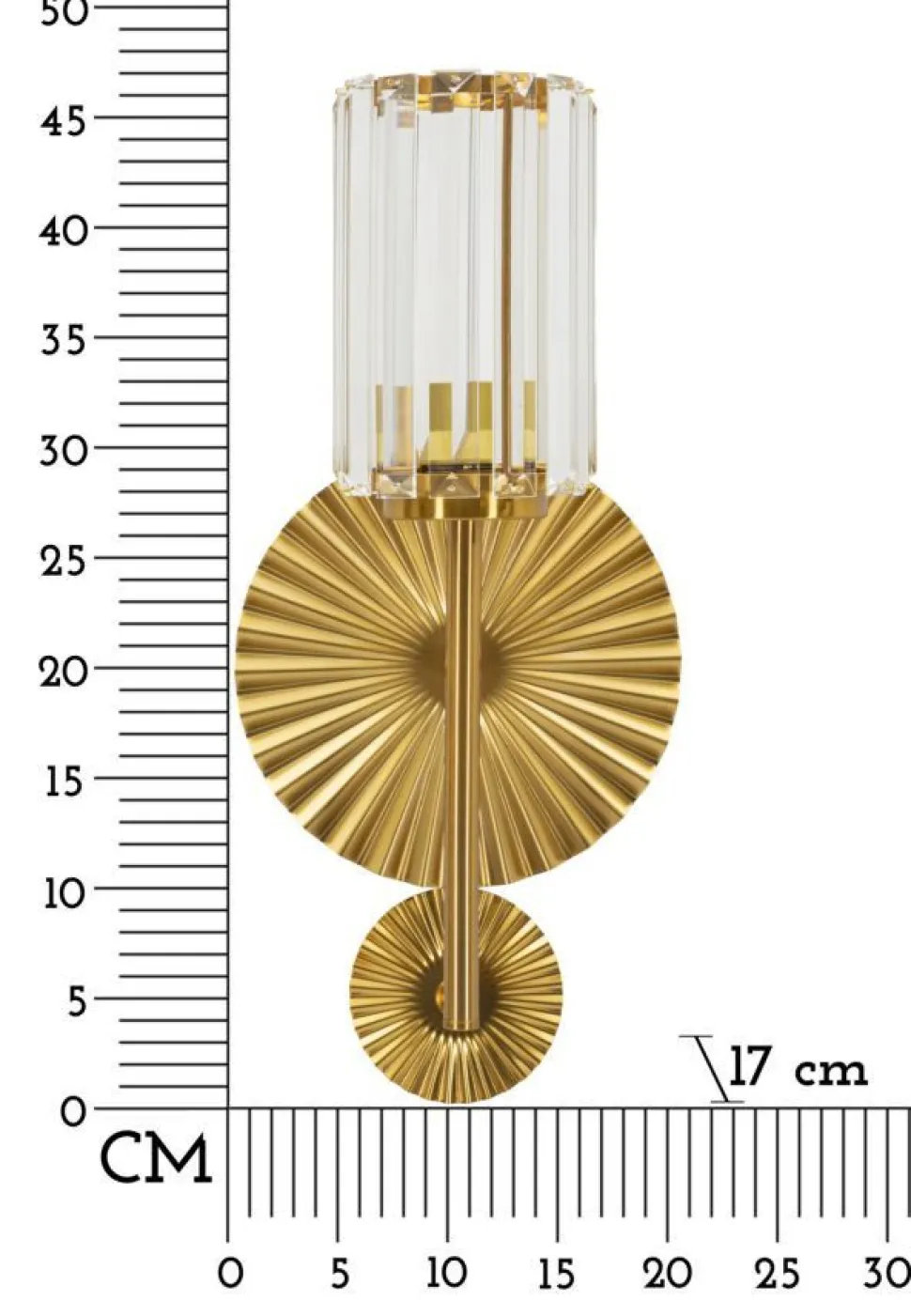 Lampe murale Tirana Verre et Laiton