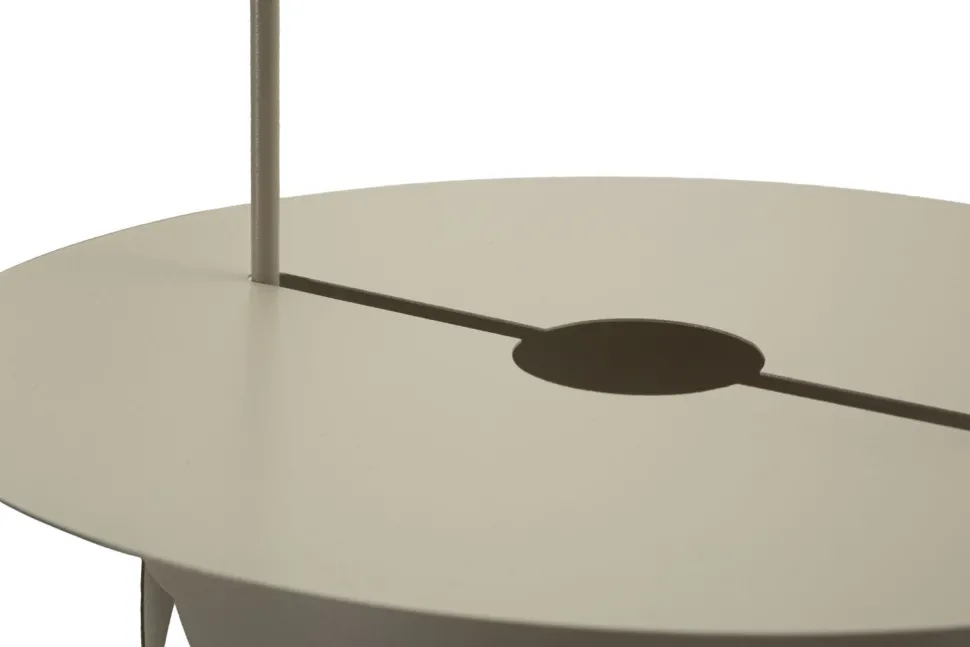 Lanterne en métal taupe motif hélicoïdal