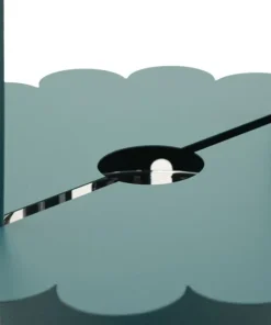 Lanterne Saturn satinée bleu canard