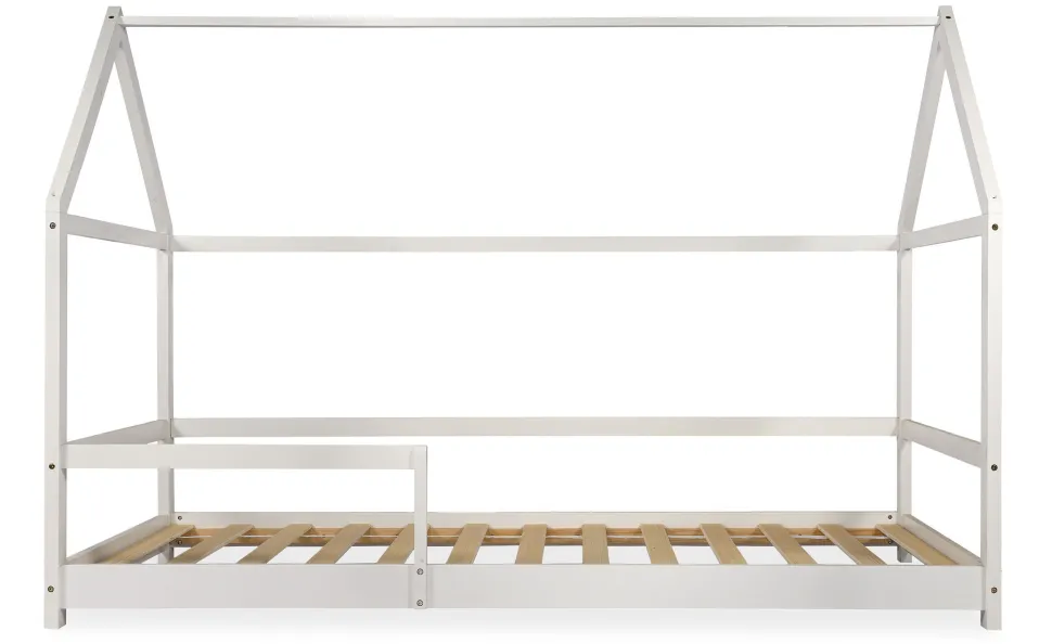 Lit cabane pour enfant Revanou 90x190cm Bois Blanc