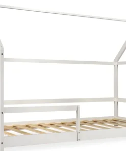 Lit cabane pour enfant Revanou 90x190cm Bois Blanc