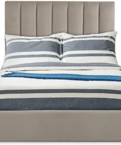 Lit Coffre Songe + Sommier Velours Taupe 140cm