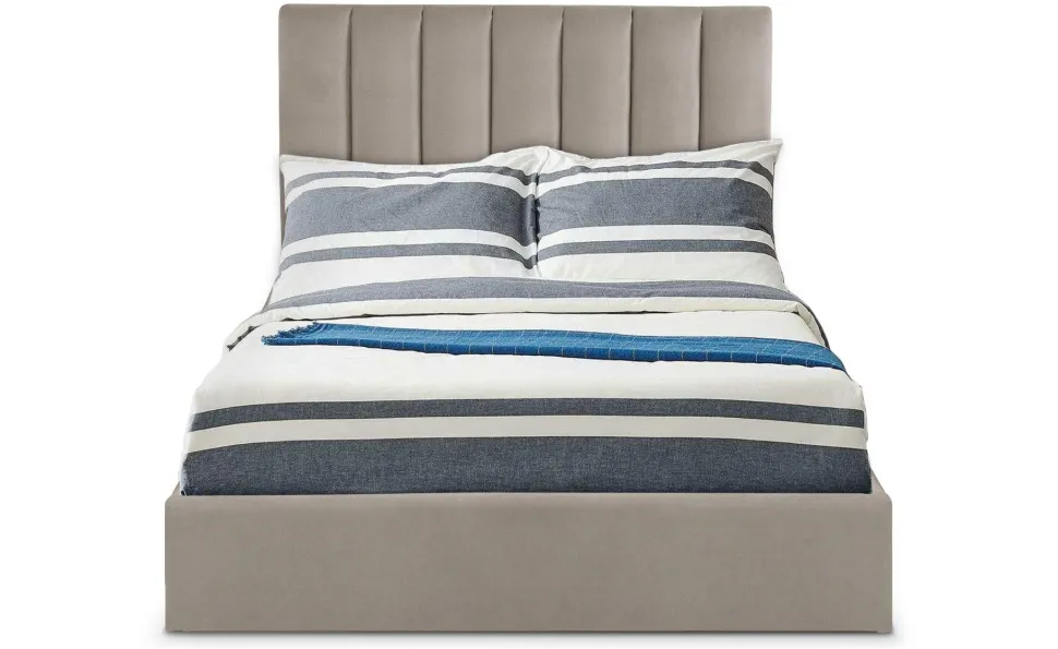 Lit Coffre Songe + Sommier Velours Taupe 140cm