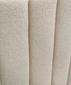 Lit Coffre Songe + Sommier Tissu bouclette Beige 180cm