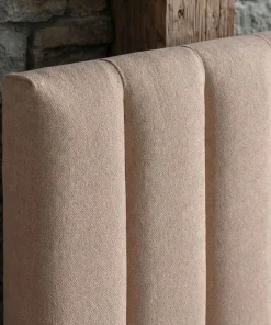 Lit Coffre Songe + Sommier Tissu Beige 180cm