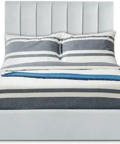 Lit Coffre Songe + Sommier Velours Argent 140cm
